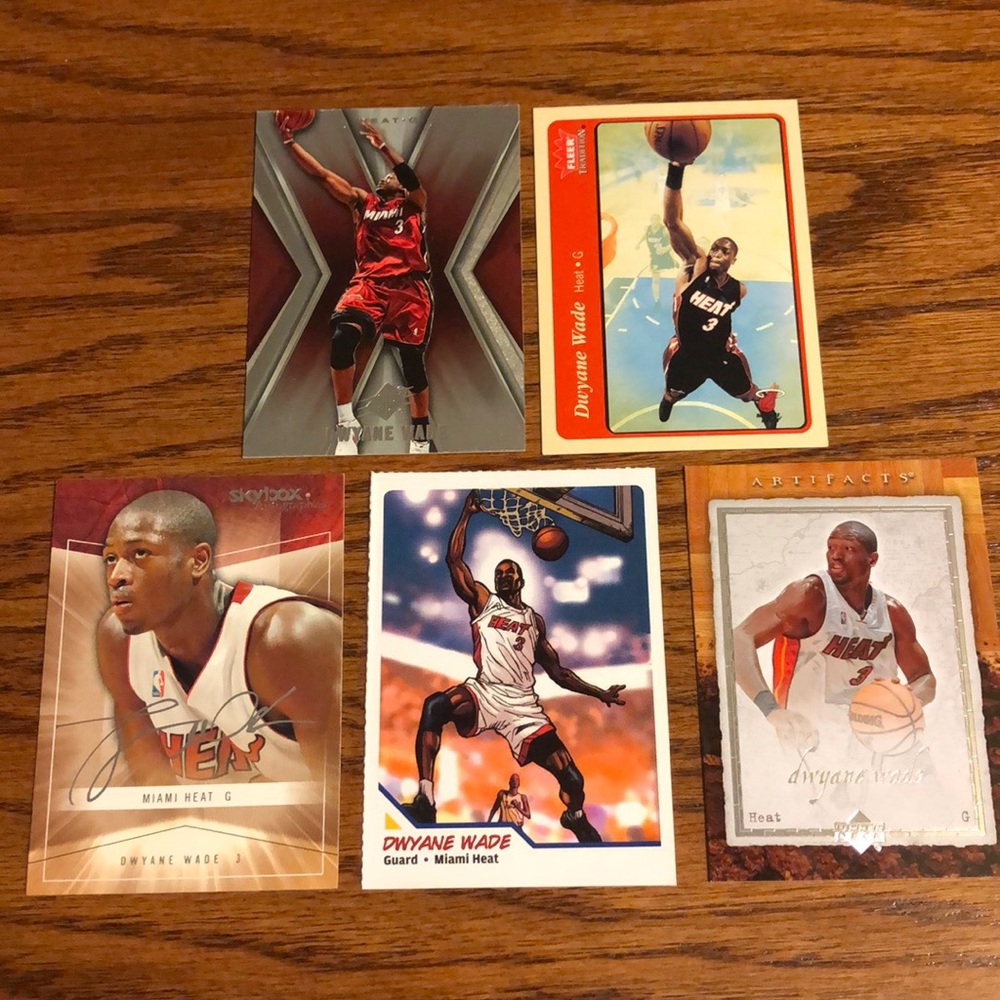 5 Dwyane Wade Basketball Card Lot